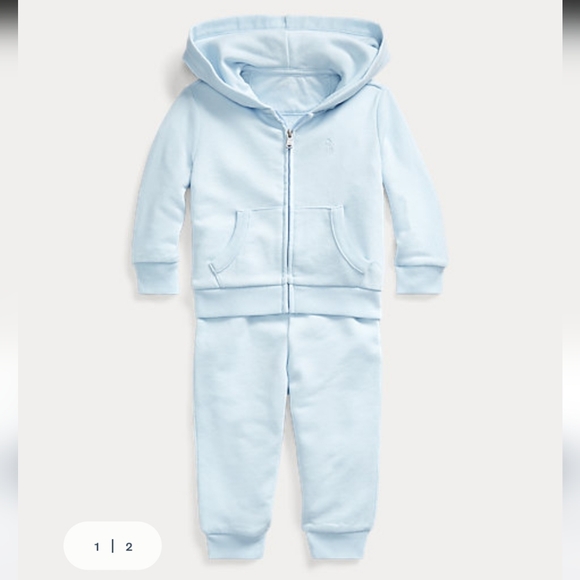 Polo by Ralph Lauren Light Blue Kids Sweatpants & Hoodie Set